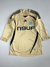 Adidas Olympique de Marseille 2008/09 Gold Third Kit Jersey – "Neuf" Sponsor (M)