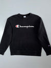 Champion Black Script Logo Crewneck Sweatshirt  Size (M)