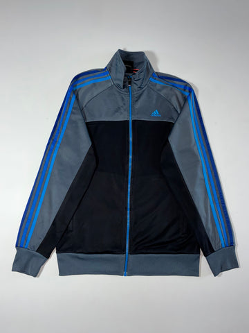 Adidas Performance Essentials Track Jacket – Grey, Black & Blue (S)