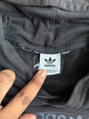 Adidas Originals Washed Black Signature Script Logo Hoodie (S)