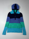 Tommy Hilfiger Color-Block Cable Knit Hooded Sweater Women's  (S)