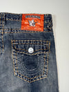 True Religion Ricky Relaxed Straight Big Stitch Distressed Jeans (W:36) (L:43)