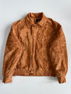 Vintage Tan Suede Bomber Jacket(L)