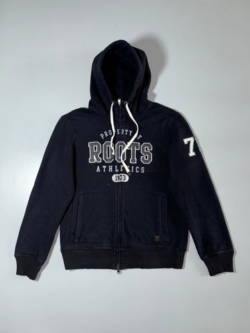 Roots Canada “Athletics 1973” Full-Zip Hoodie – Black, (L)