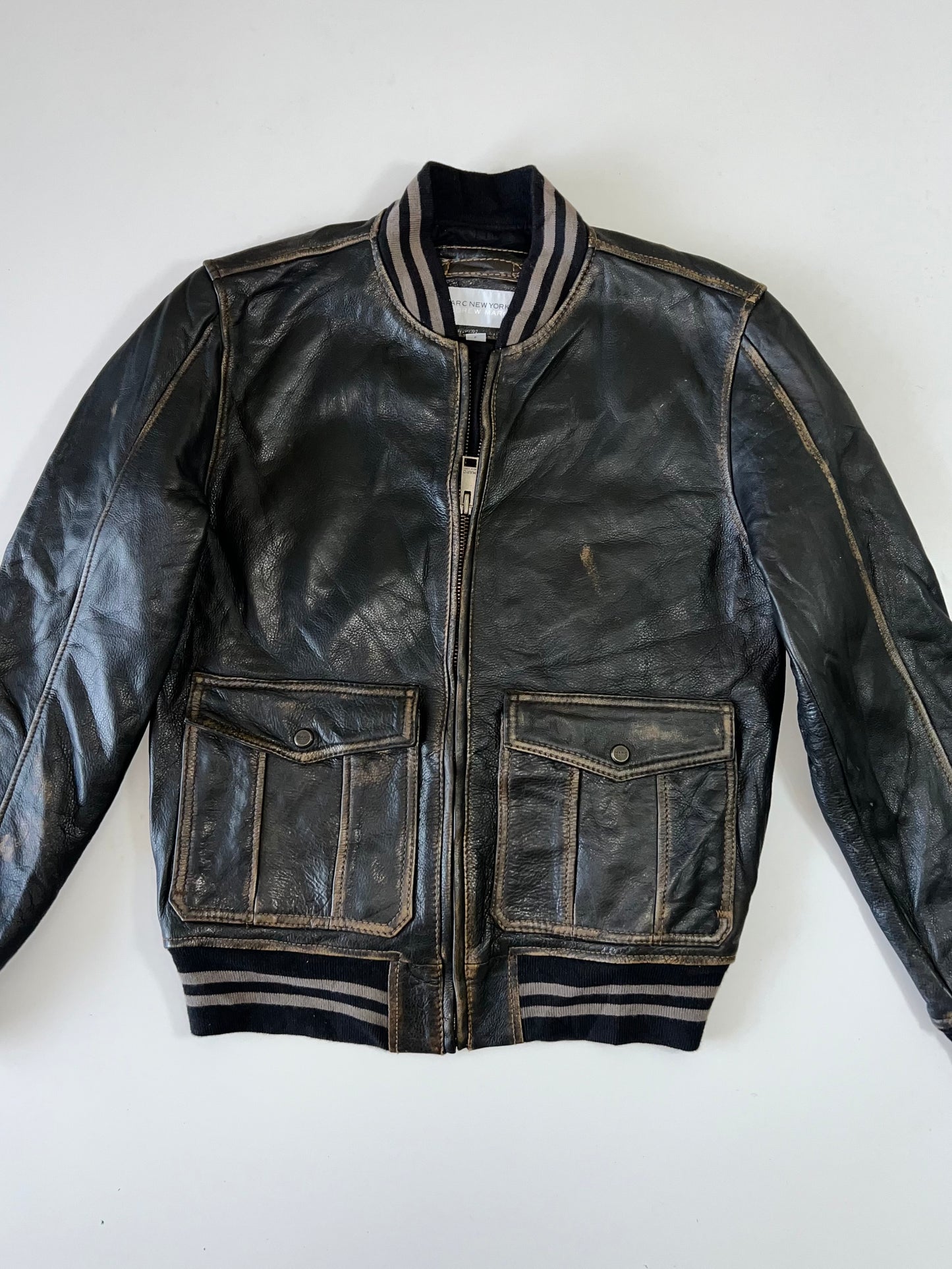 ZSuper Premium Marc N.Y Original Leather Jacket (Ultra Rare) (M)