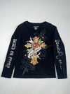 Ed Hardy Black Graphic Long-Sleeve T-Shirt (M)