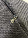 Vintage Armani Jeans AJ Ribbed Knit Asymmetric Zip Mock Neck Sweater (M)