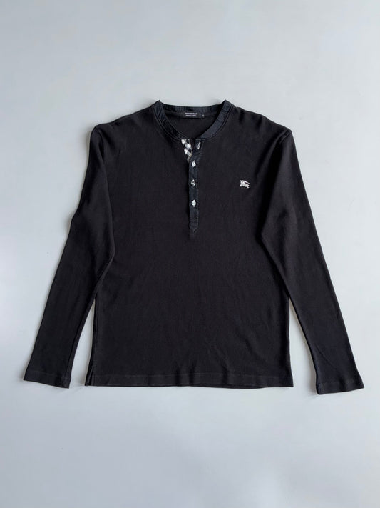 Burberry Black Label Ribbed Henley Longsleeve (M/L)