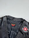 Vintage Euro Stars Harley Davidson Patch Lace-Up Leather Biker Vest (XL)