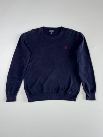 Polo Ralph Lauren Navy Crewneck Sweater w/ Red Pony (XL)