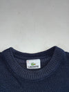 Lacoste Textured Knit Crewneck Sweater – Navy with Green Croc (S)