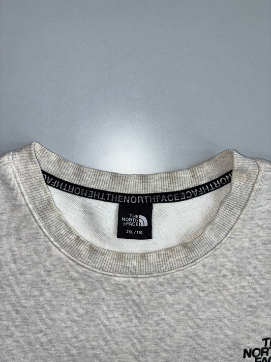 The North Face Essential Logo Grey Crewneck Sweatshirt (Xl)