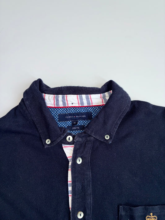 Tommy Hilfiger Crest Pocket Rugby Polo – Navy (XL)