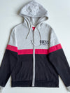 Guess Los Angeles Colorblock Grey Red Black Zip-Up Hoodie – (S)
