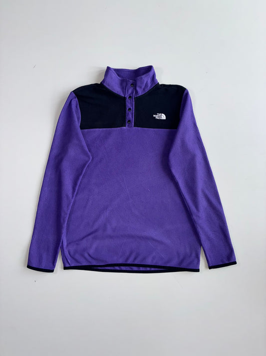 The North Face Snap Button Fleece Pullover Purple Black Women’s (S)