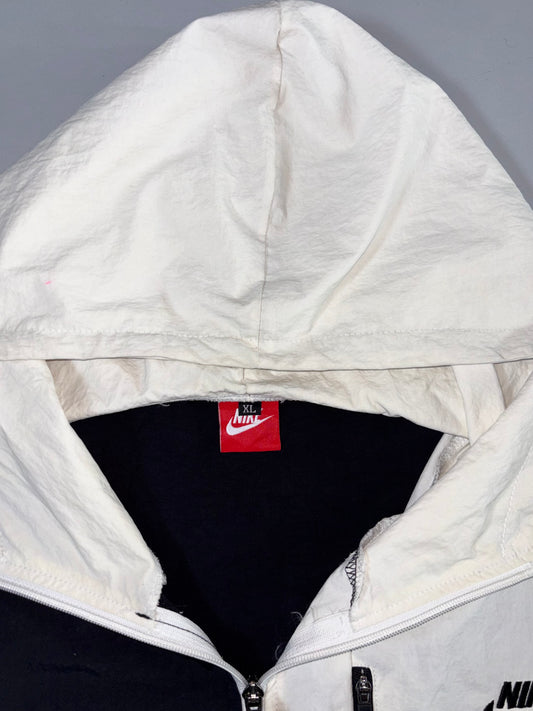 Nike White Full-Zip Windbreaker Hoodie (XL/2XL)