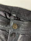 Vintage Black Leather 5-Pocket Pants (W:36) (L:47)