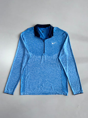 Nike Golf Dri-FIT Blue Quarter Zip Performance Tee (L)