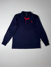 Adidas Long Sleeve Polo Shirt — Navy Blue (3XL)