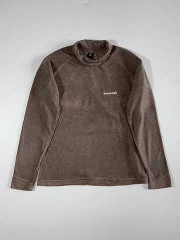 Montbell Mock Neck Raglan Fleece Pullover – Mocha Brown – (XXS)