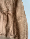 Vintage Brown Sheepskin Shearling Aviator Bomber Jacket (S)