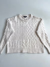 Tommy Hilfiger Cream Cable Knit Crewneck Sweater (XL)