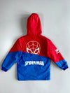 Spider-Man Kids Hooded Windbreaker Jacket with Mask Hood & Graphic Lining (S)