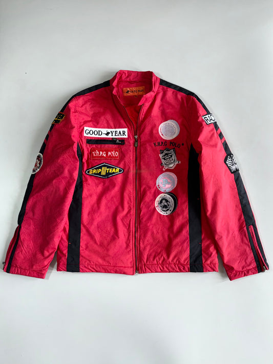 Vintage V.H.P.G. Polo motor Sport Windbreaker Racing Jacket (M)
