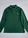 Polo Ralph Lauren Forest Green Long Sleeve Polo Custom Slim Fit (2XL)