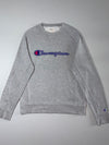 Champion Script Logo Crewneck Sweatshirt – Grey (M)