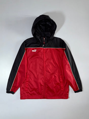 Puma Red & Black Hooded Windbreaker (L)