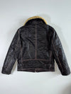 Ralph Lauren Made in Italy Shearling Collar Leather Flight Jacket (M)
