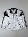 Vintage 90s Nike USA Taped Sleeve White Black Track Jacket (L)