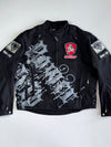 Power Trip “Less Brake More Throttle” Moto Jacket — Heavy Patch Work With Detachable Arm (XL)