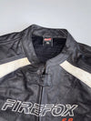 Firefox SP “Speed Performance” Vintage Genuine Leather Moto Racing Jacket with Carbon Elbow Guards (Paded) (M)