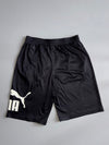 Puma Logo Athletic Shorts Black White Youth (W:26) (L:19.5)