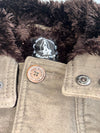 Hush | Olive Faux Fur Collar Jacket (M)