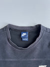 Nike Sportswear Colorblock Crewneck Sweatshirt Black Cream Swoosh Logo Kangaroo Pocket ( L)
