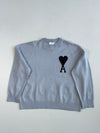 Ami Paris “Ami de Coeur” Light Blue Knit Sweater(2Xl)