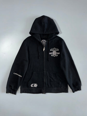 Chrome Hearts Inspired Premium Zip-Up Hooded Jacket (M)