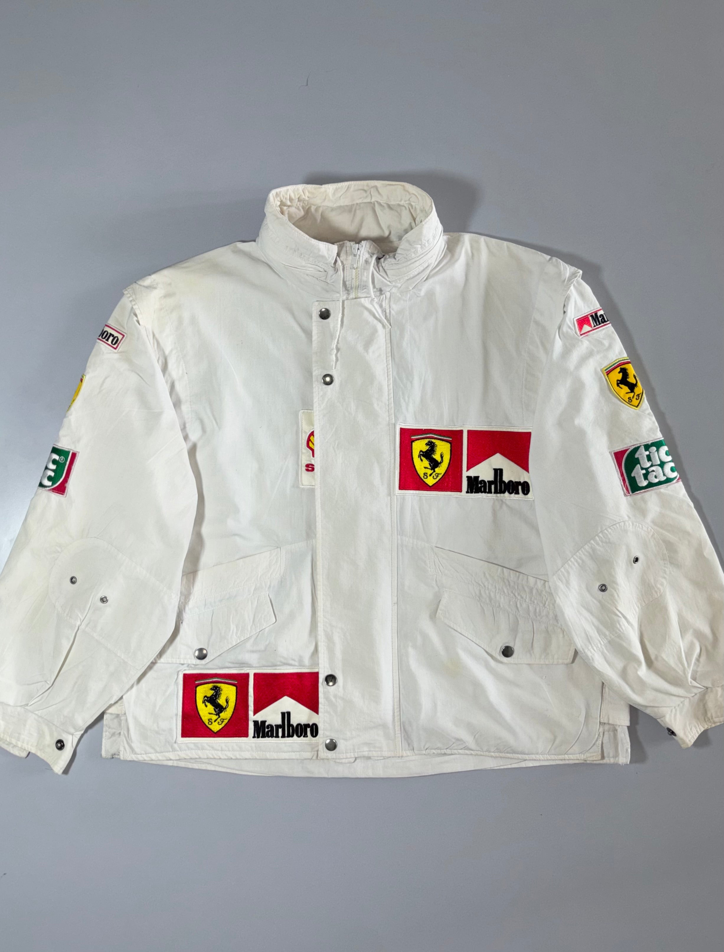 Vintage Ferrari Marlboro F1 Racing Jacket White Club 66 racing