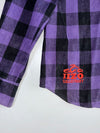IIZO Original Street Purple Plaid Flannel Embroidered (S)