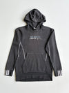 Adidas Originals Washed Black Signature Script Logo Hoodie (S)
