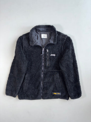 Jeep 1941 Black Sherpa Fleece Full Zip Jacket(S/M)