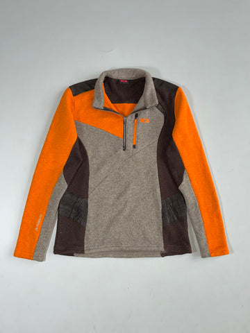 Vintage K2 Grey Orange Quarter Zip Fleece Pullover (XS)