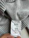 AMI Paris Ami de Coeur Grey Oversized Knit Sweater (L)