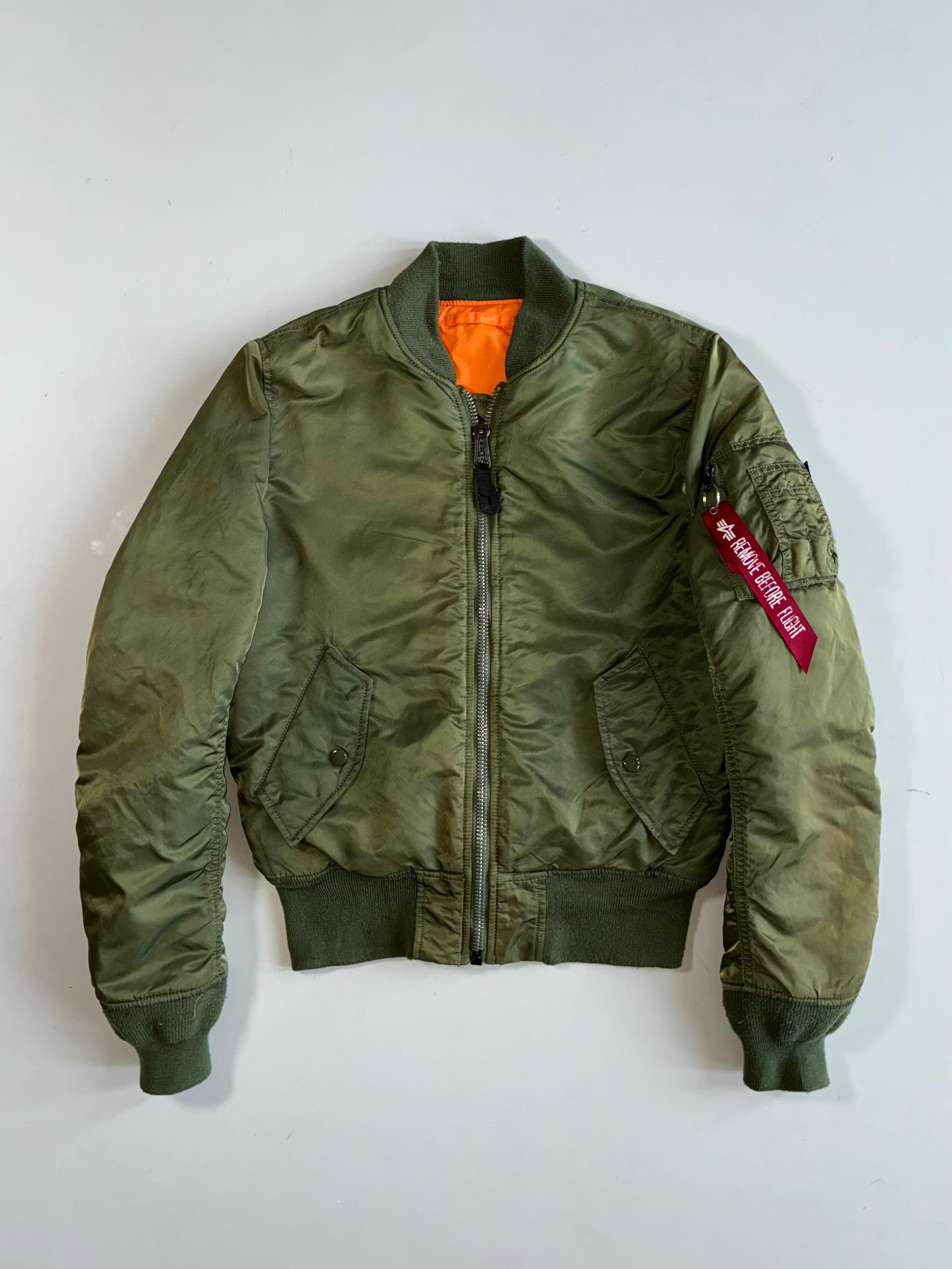 Alpha Industries MA-1 Reversible Sage Green Flight Bomber Jacket