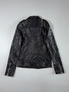 Vintage | Black Leather Double Rider Biker Jacket – Silver Zip Hardware | (S)