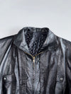 Vintage Premium Genuine Oversized Leather Jacket With Detachable Arm (S/M)