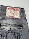 True Religion | Vintage Grey Washed Big-Stitch Jeans | (W:34) (L:44)